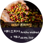 케냐 AA Mt.TOP 600g + 에티오피아 아리차 워시드 600g